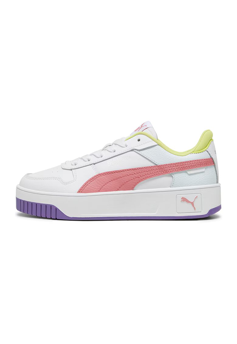 Puma Спортни обувки Carina Street Jr от кожа и еко кожа - Бял/Бял/Прозрачен