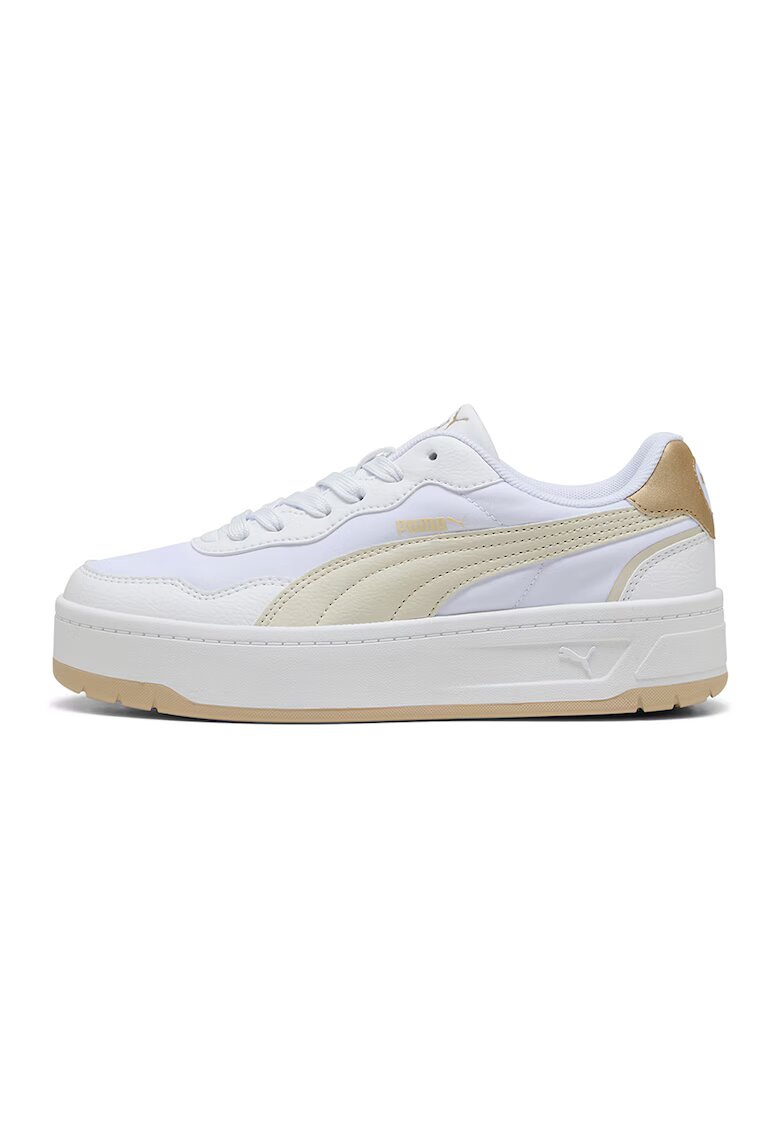 Puma Спортни обувки Court Lally от еко кожа - Бял/Жълт