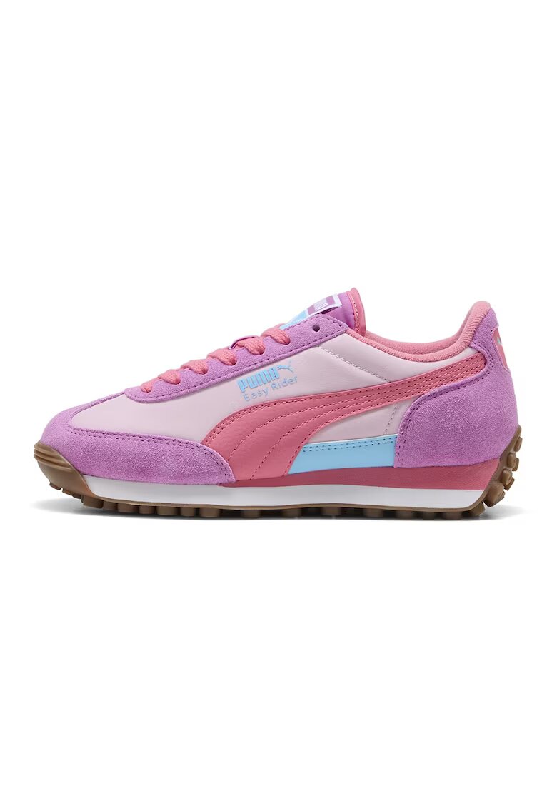 Puma Спортни обувки Easy Rider с велур и текстил - Слонова кост/Праскова