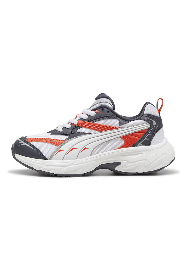 Puma Спортни обувки от еко кожа Morphic Techie с мрежести зони - Червен/Бял/Tъмносив