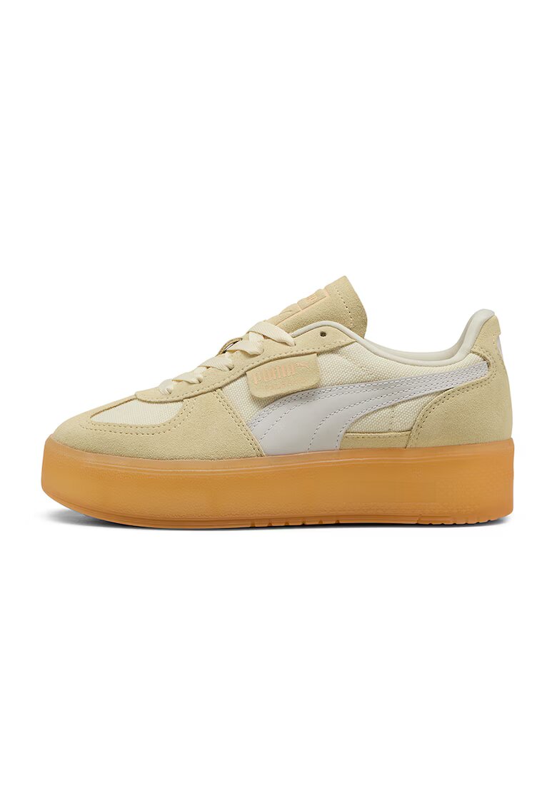 Puma Спортни обувки Palermo с велур - Жълт/Сиво-бежов