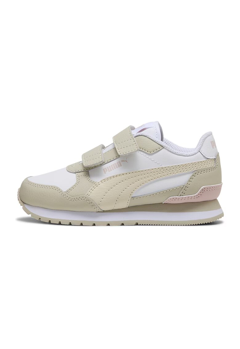 Puma Спортни обувки ST Runner v4 с велкро - Бял/Светло бежово
