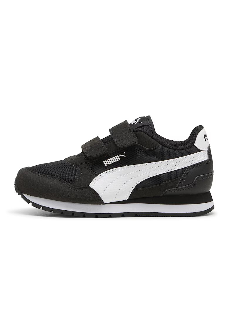 Puma Спортни обувки ST Runner v4 с велкро и мрежа - Бял/Черен