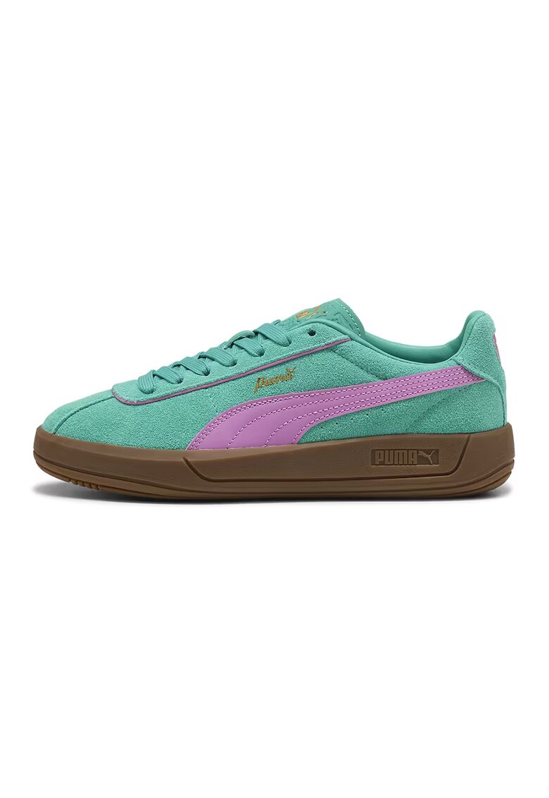 Puma Спортни обувки Palermo Moda с велур - Бежов/Избеляло черно