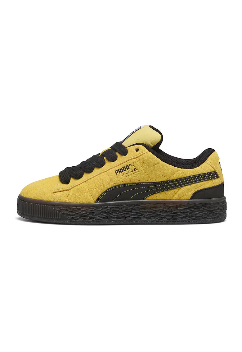 Puma Велурени спортни обувки с контрасти - Зелен/Сламеножълт