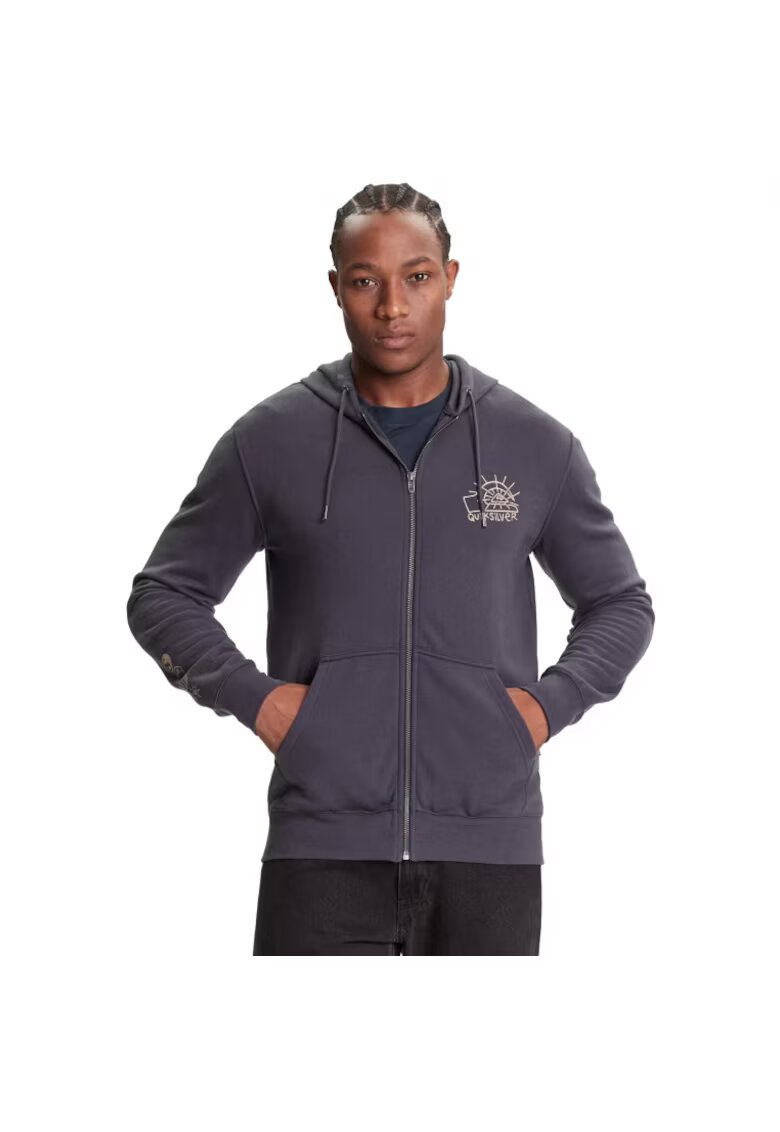 Quiksilver Мъжки спортен суичър с цип - - памук