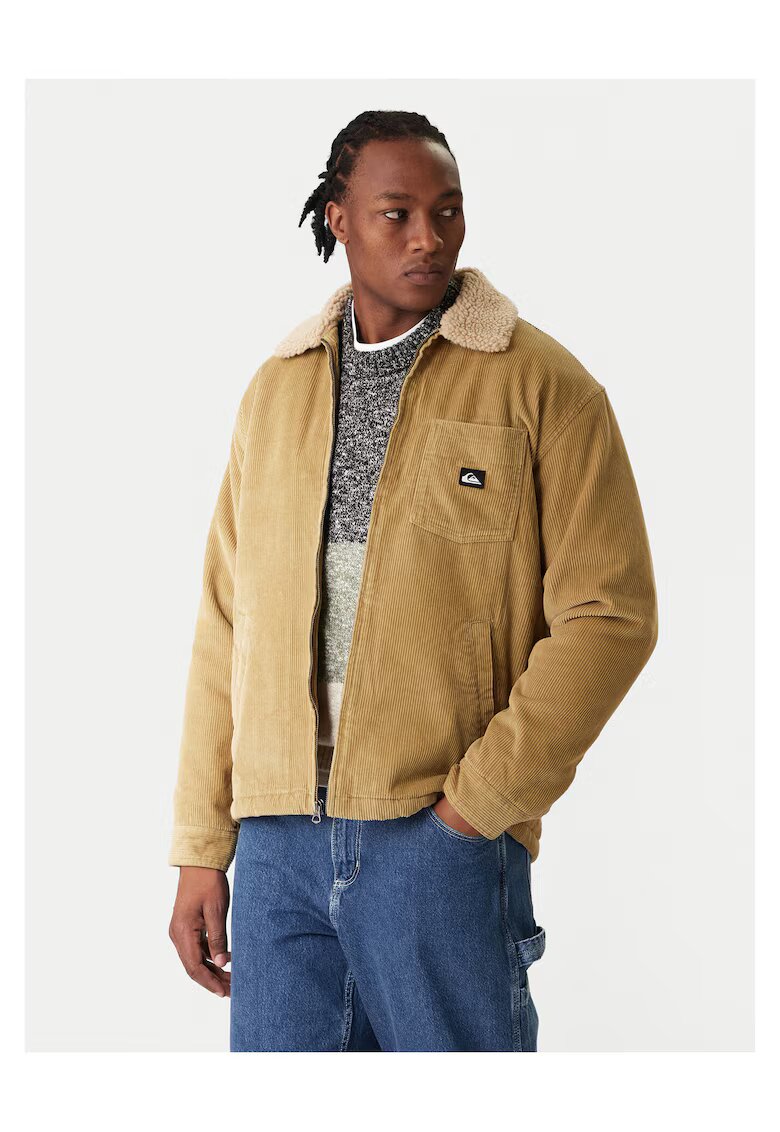 Quiksilver Мъжко преходно яке бежово - изработено от лека материя