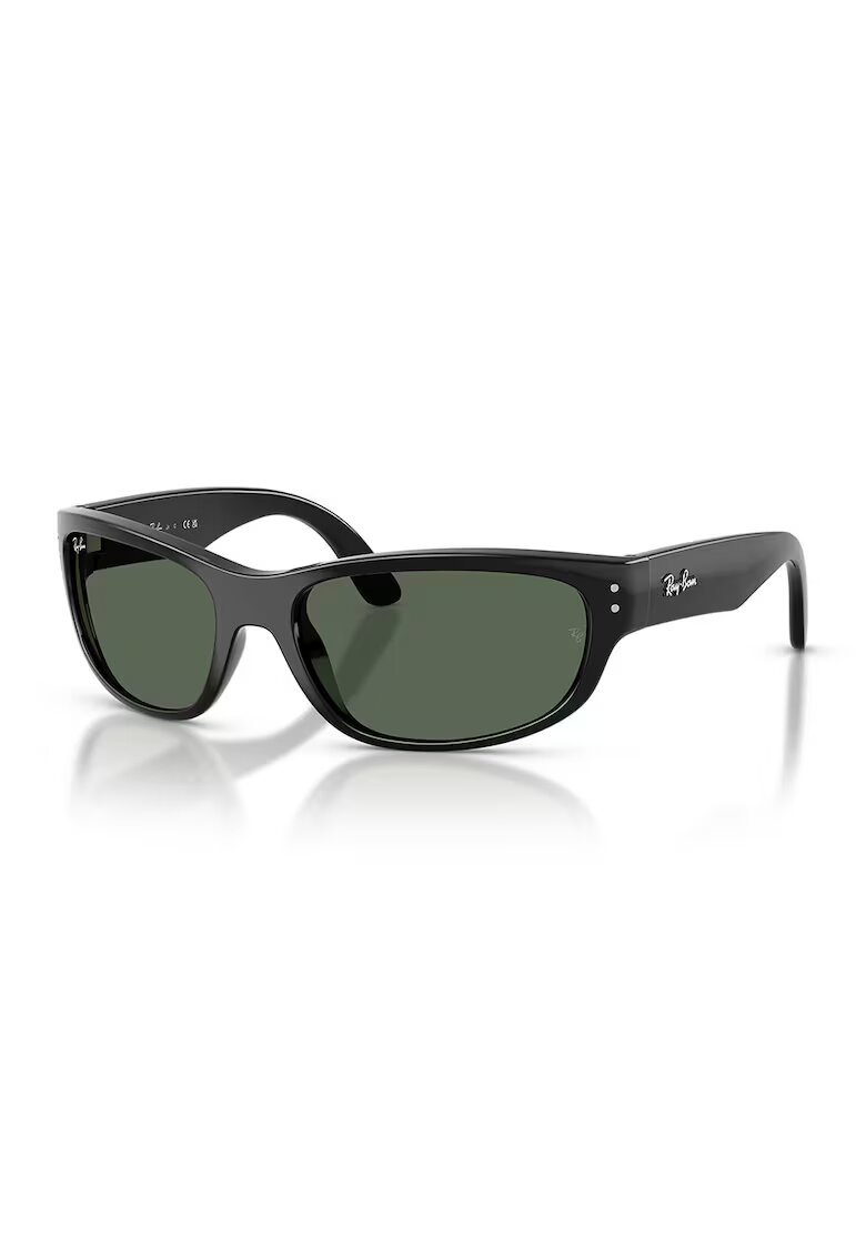 Ray-Ban Унисекс правоъгълни слънчеви очила - Кафяв/Жълт