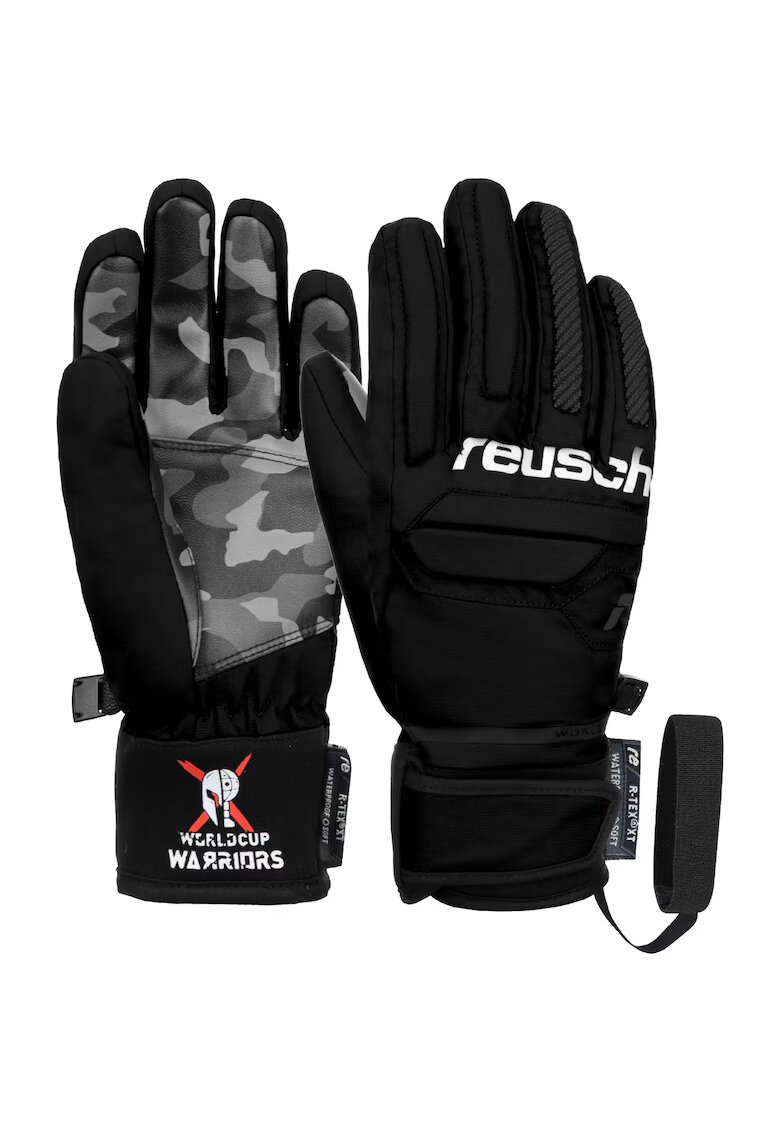 Reusch Ски ръкавици за момче Warrior R-TEX XT - Marco Schwarz - черен/сив камуфлаж