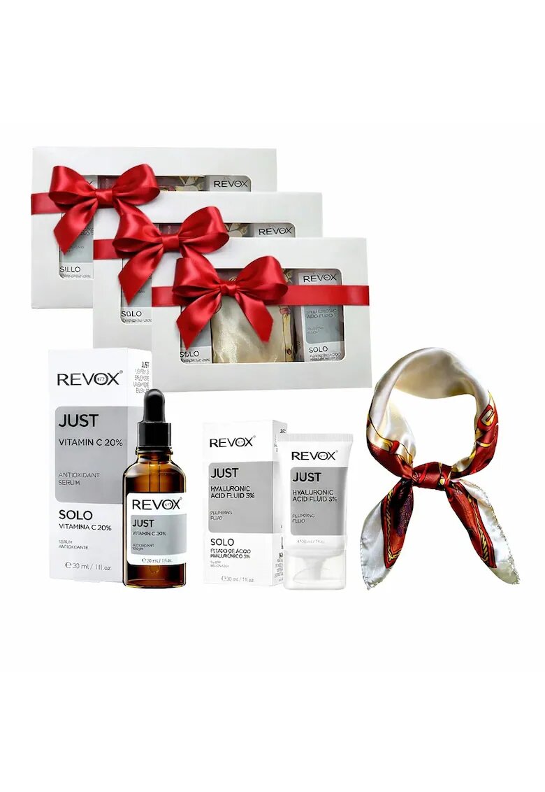Revox 3 x Комплект Elysa – Серум Vitamin C 20% 30мл - Флуид с хиалуронова киселина 3% 30мл