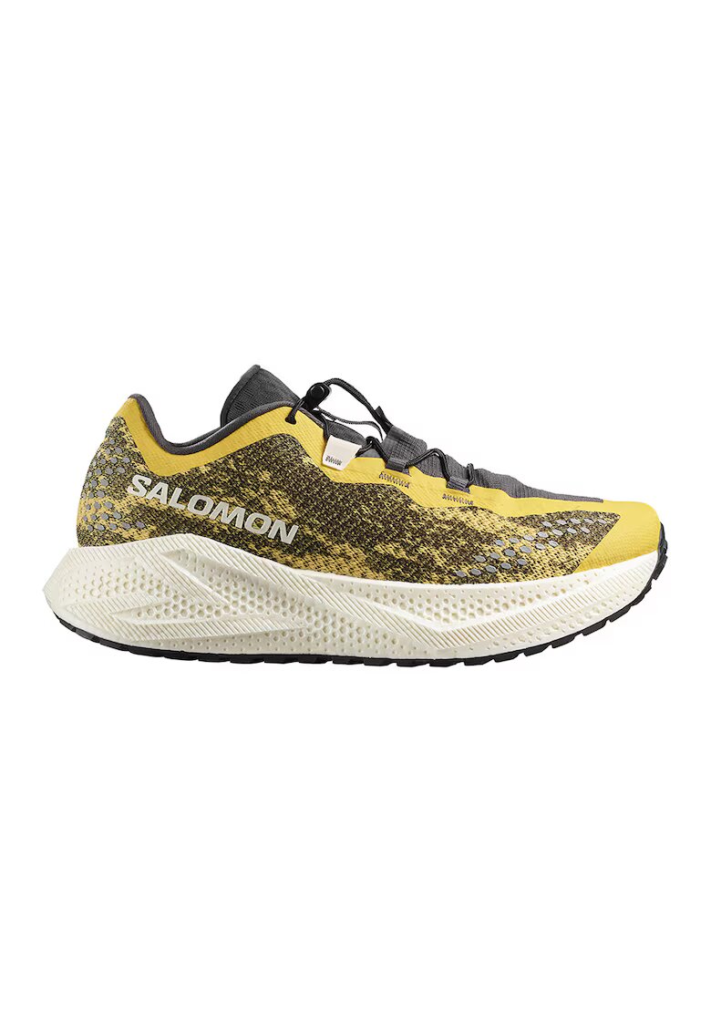 Salomon Обувки Aero Glide 4 GRVL за бягане - Сив/Шафраново жълто/Избеляло черно