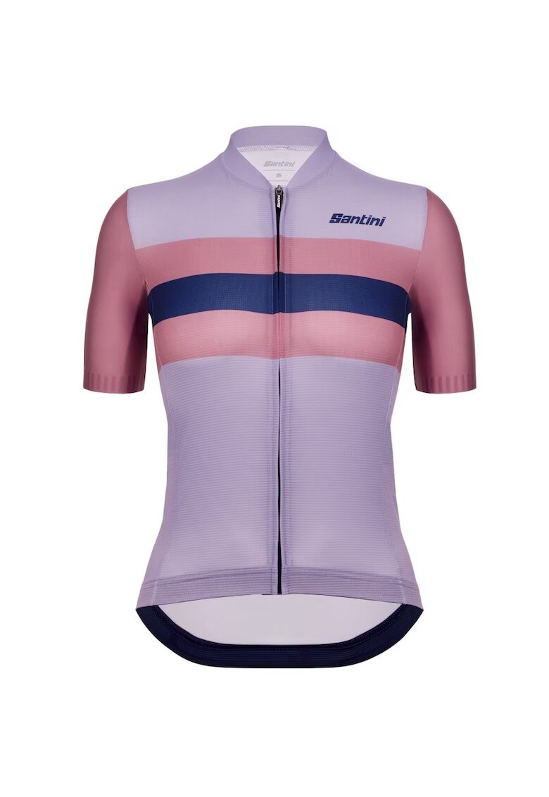 Santini Женска велосипедна фланелка Eco Sleek Bengal SS 2024 Лилава