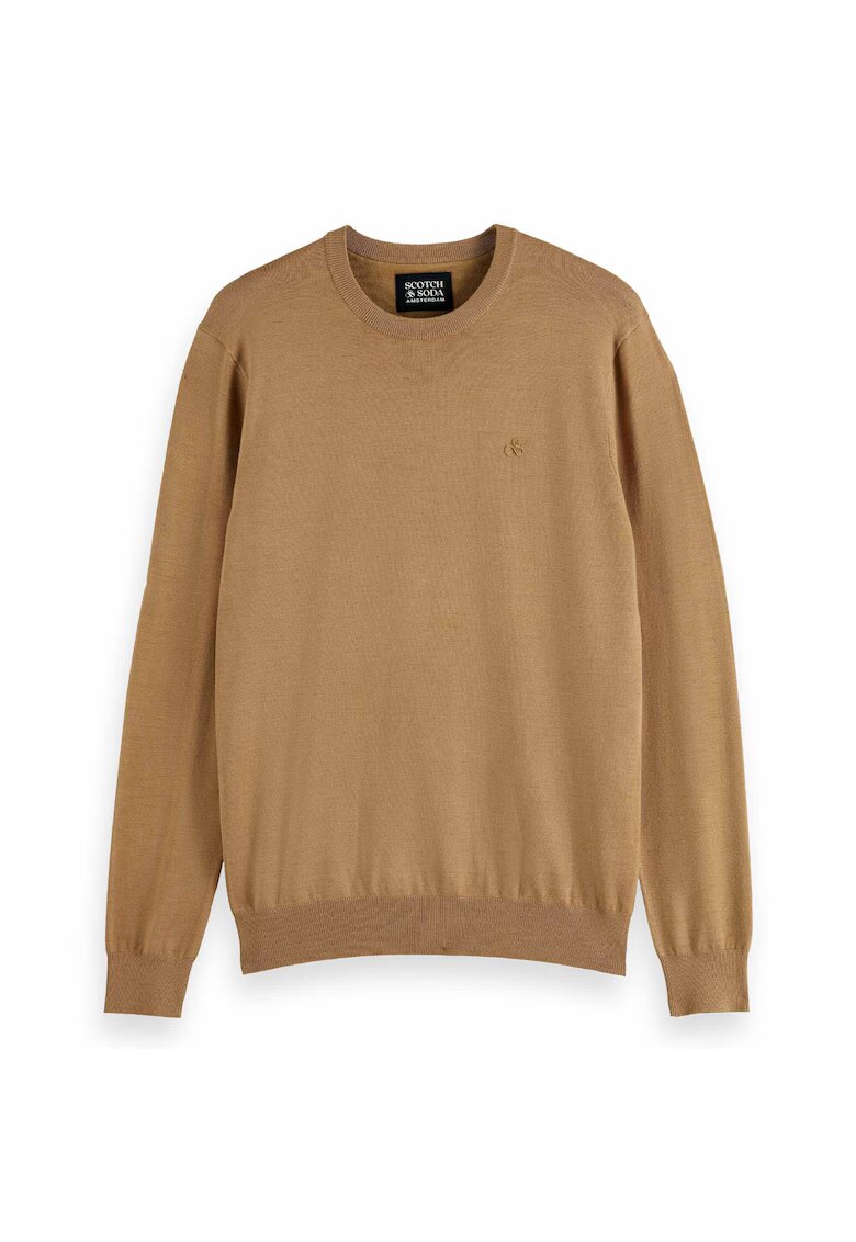 Scotch  Soda Пуловер с овално деколте и лого