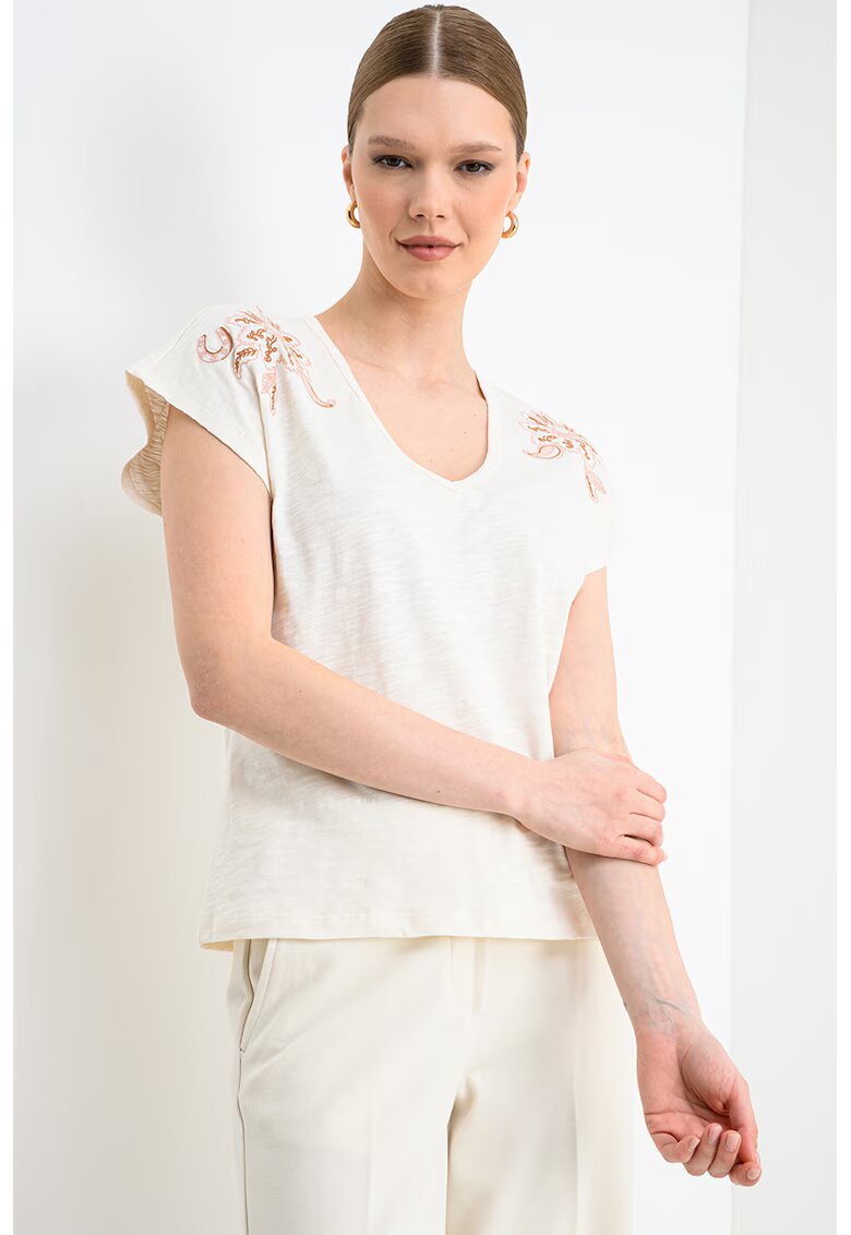 Scotch  Soda Шпиц тениска с бродерия
