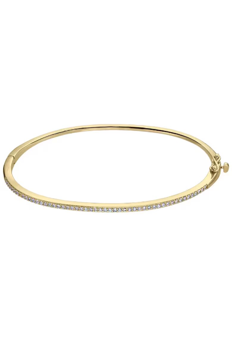 Sereine Гривна Enthrall от жълто злато 14K с 51 естествени диаманта 0.39 кт - 18 см