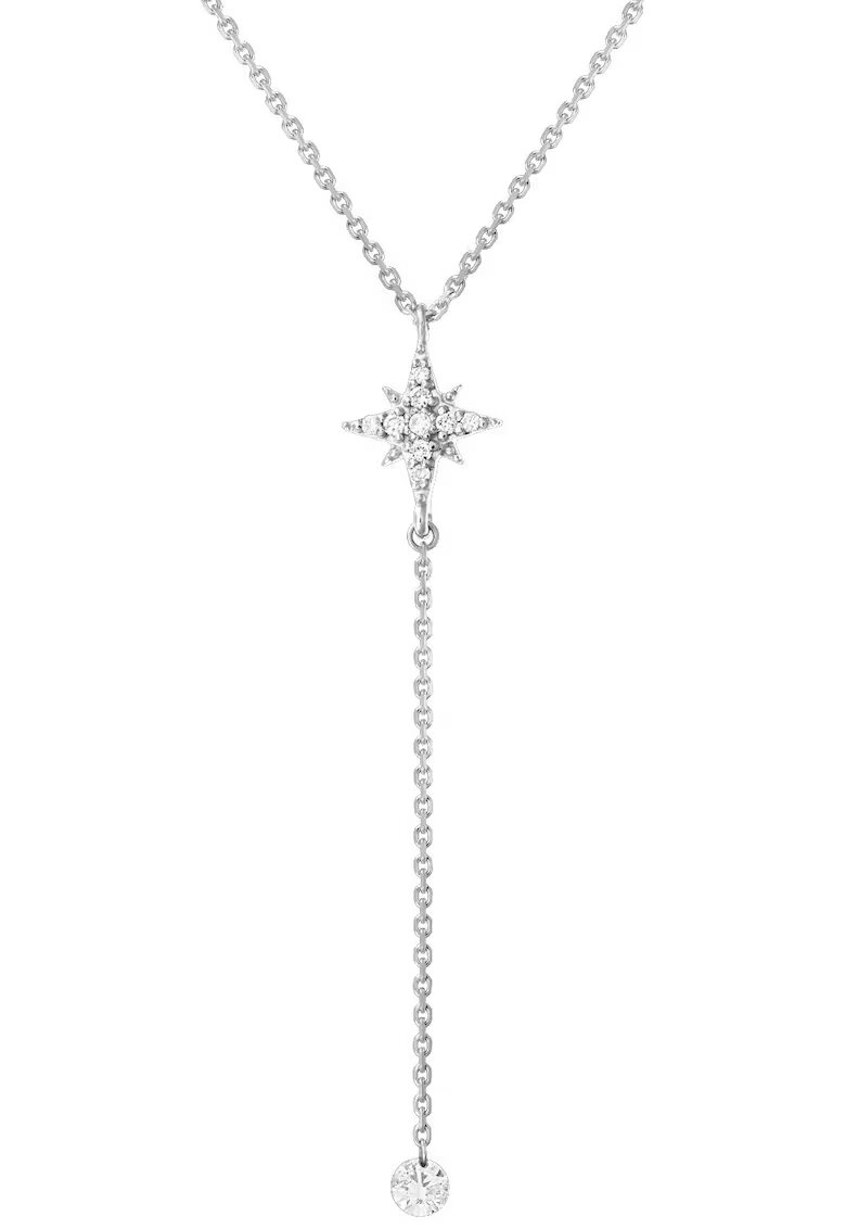 Sereine Колие Celestial от бяло злато 14K с 10 естествени диаманта 0.15 кт - 42 см