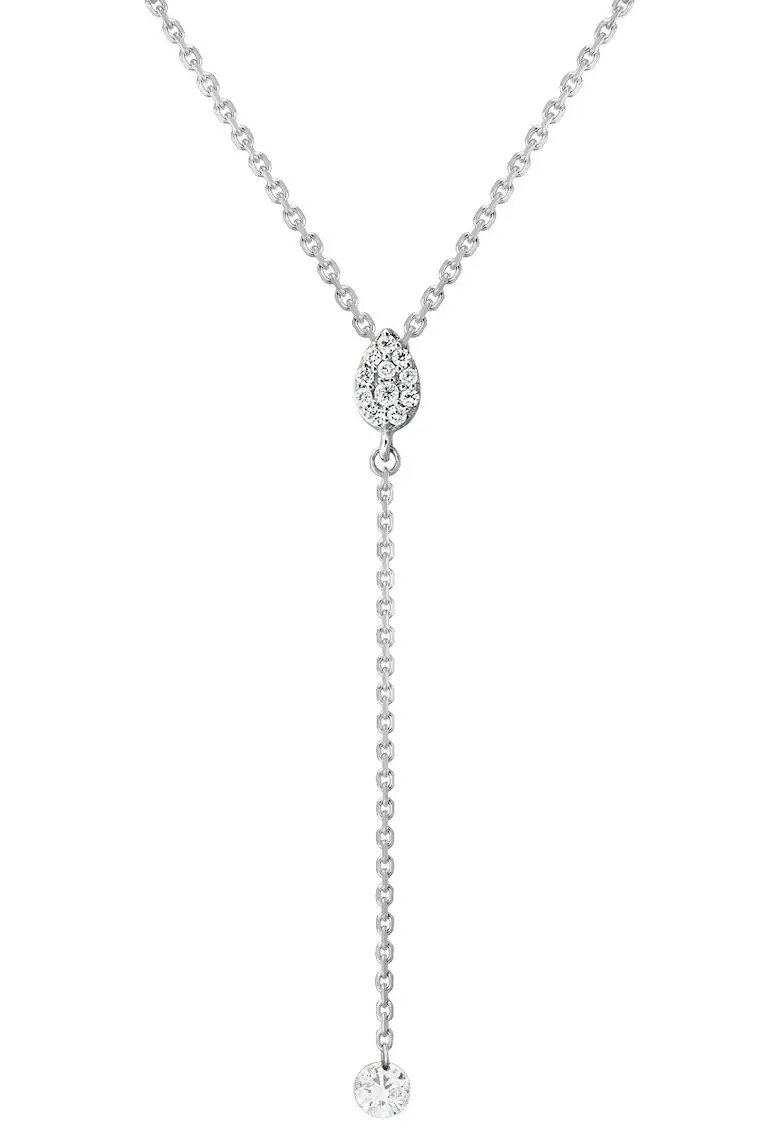 Sereine Колие Dazzle от бяло злато 14K с 12 естествени диаманта 0.17 кт - 42 см