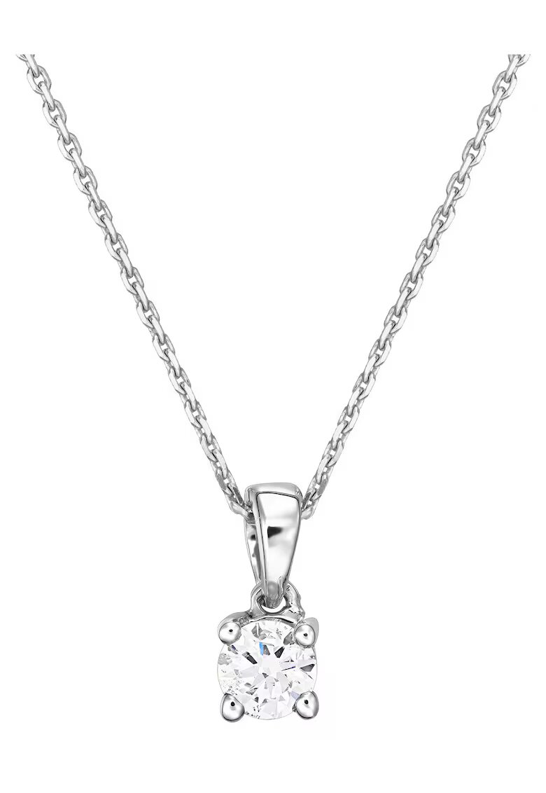 Sereine Колие Demure от бяло злато 14K с 1 естествен диамант 0.10 кт - 41 см
