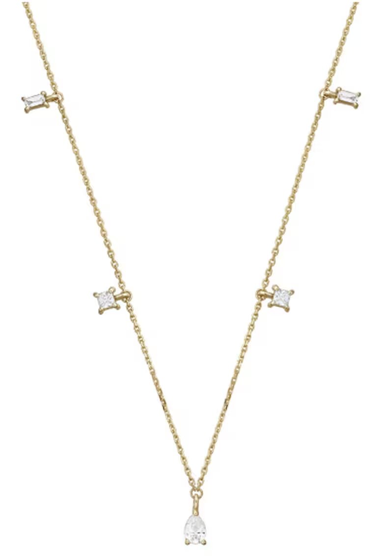 Sereine Колие Flirty от жълто злато 14K с 5 естествени диаманта 0.51 кт - 42 см