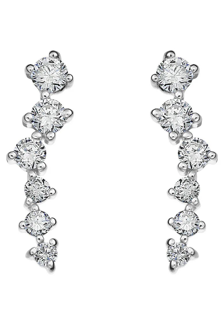 Sereine Обеци Swoon от бяло злато 14K с 12 естествени диаманта 0.46 кт