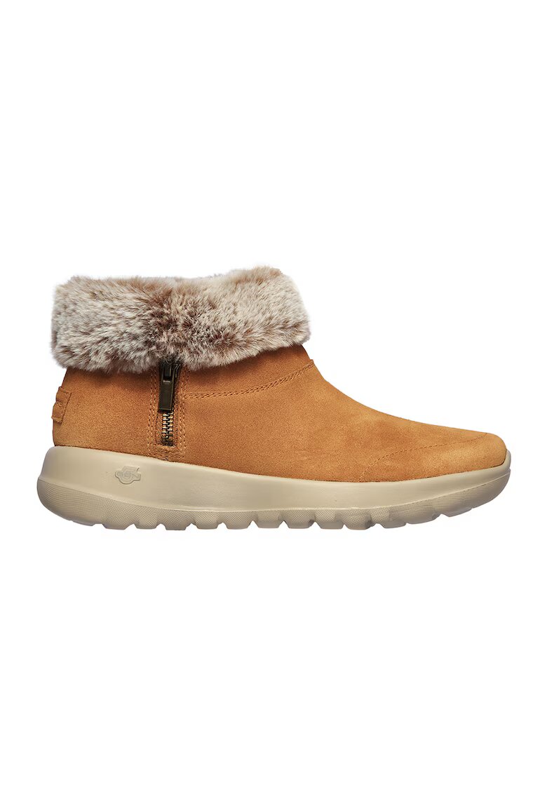 Skechers Велурени боти On The Go Joy с еко пух