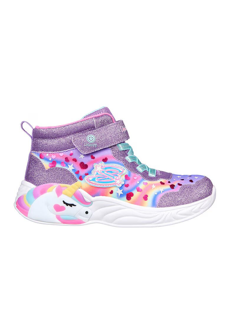 Skechers Боти Unicord Dreams-Magic с LED светлини - Виолетов/Розово/Син