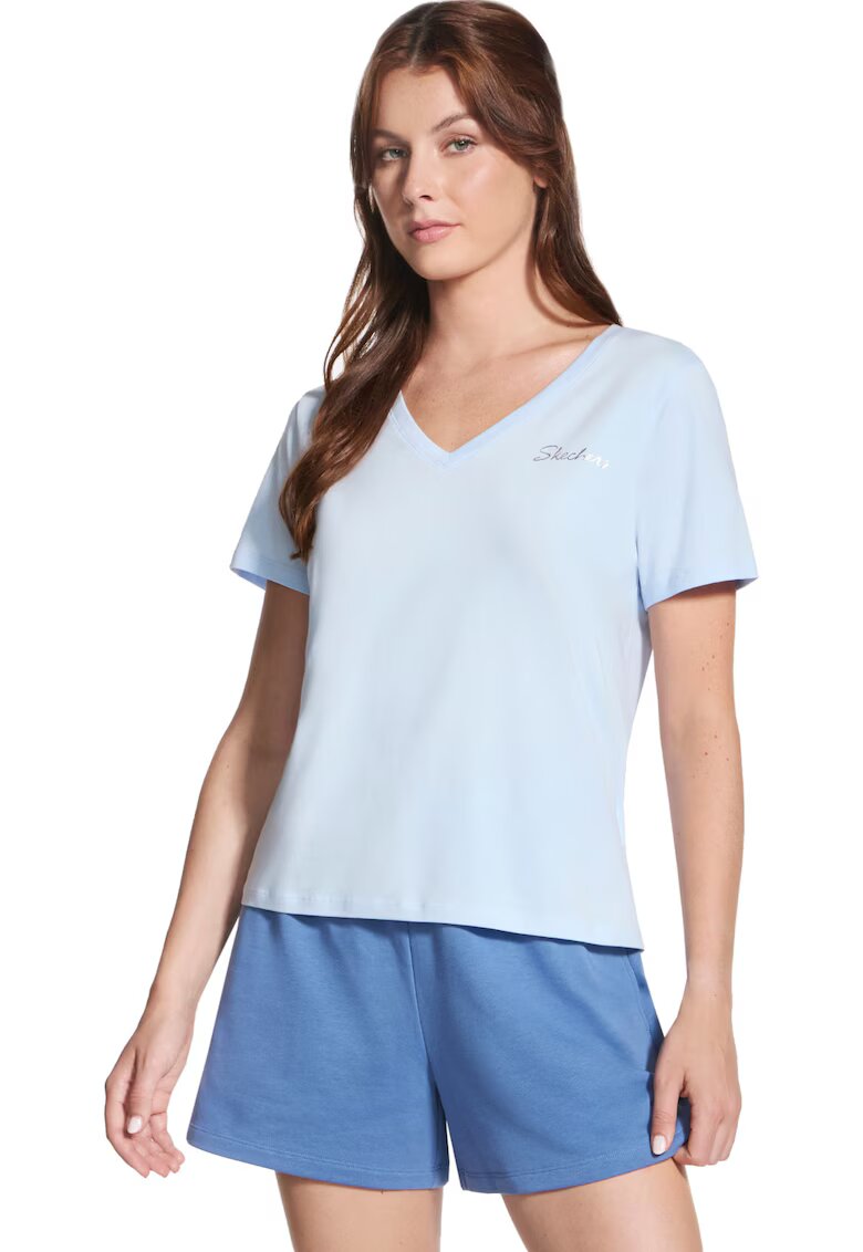 Skechers Дамска тениска - Signature V-Neck Tee 19902569