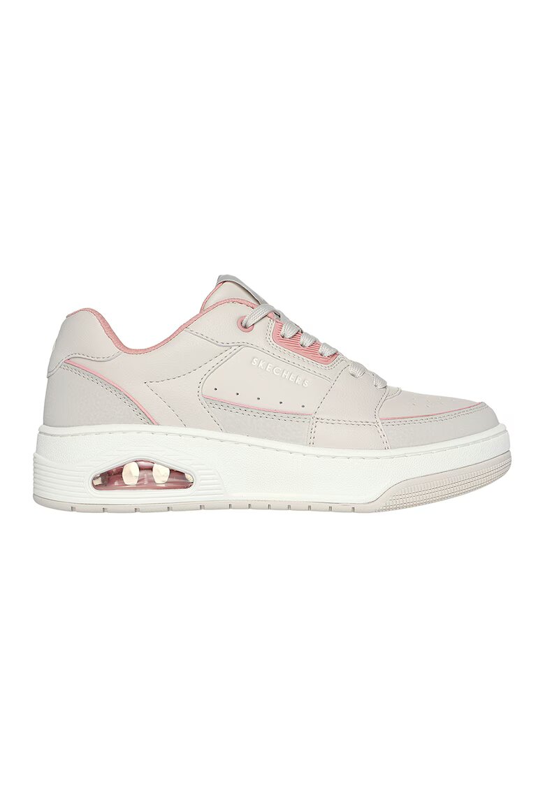 Skechers Кожени спортни обувки Uno Court - Бял/Сив