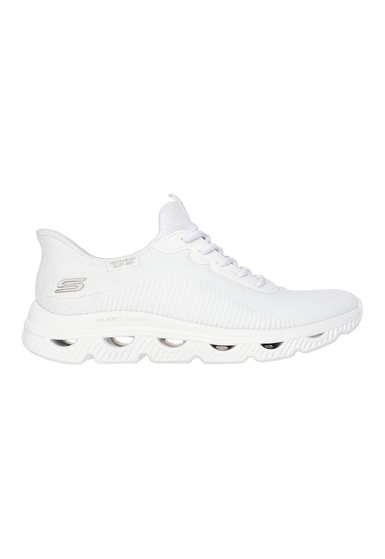 Skechers Маратонки Bobs Arc Waves - Бял/Сребрист