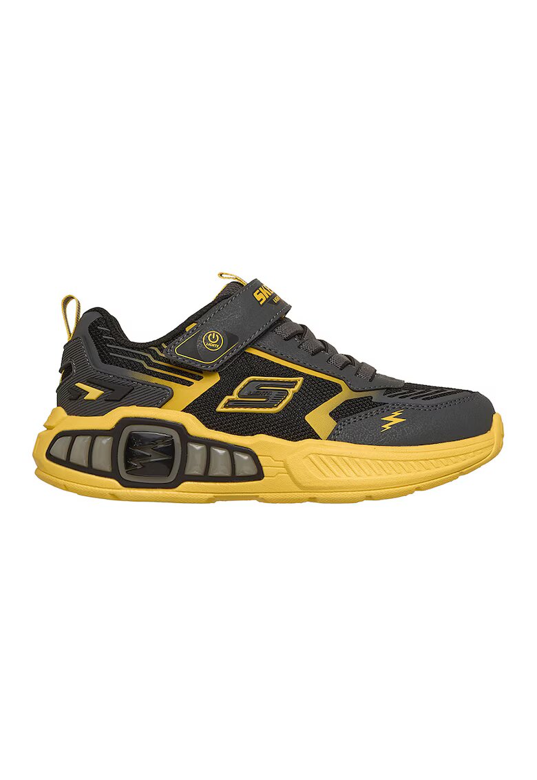 Skechers Маратонки Light Storm 3.0 със светлинки - Антрацитно сиво/Синапено жълто