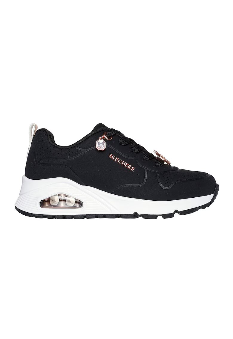 Skechers Маратонки Uno Gen 1 от еко кожа с апликации - Бял/Златист