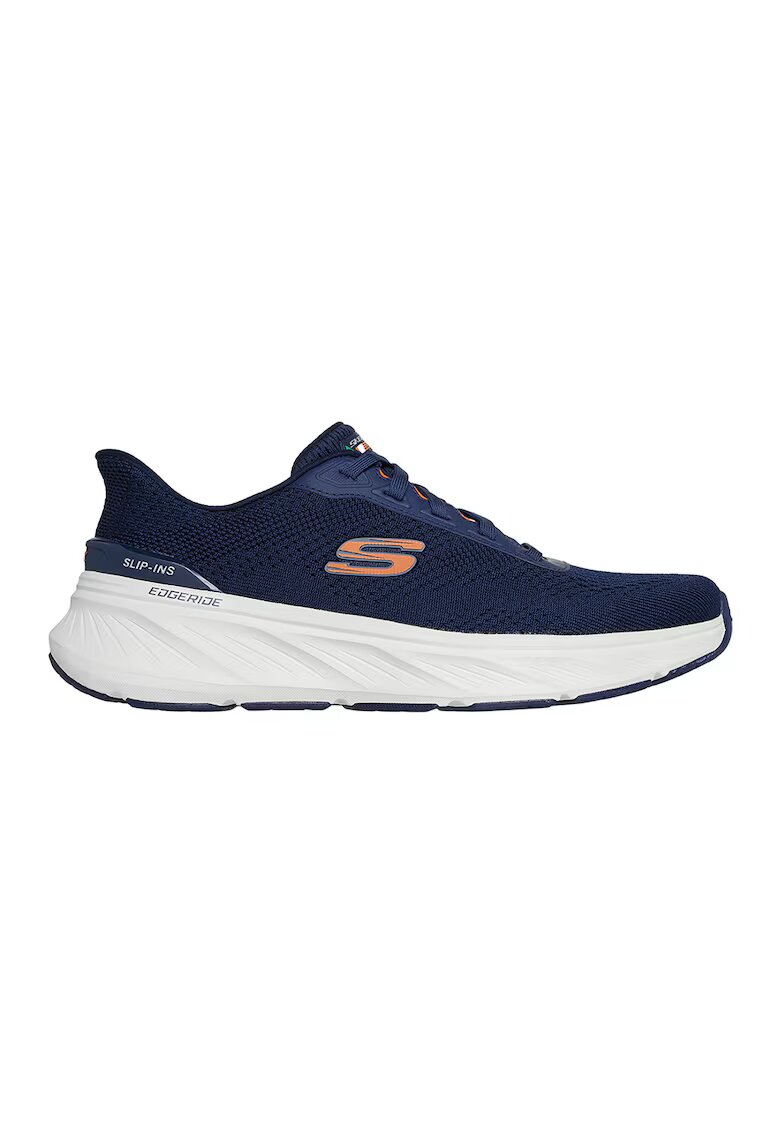 Skechers Мрежести спортни обувки DLux Walker Slip-ins - Черен/Сив