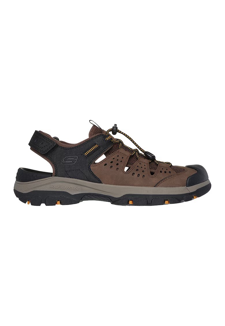 Skechers Сандали Tresmen Menard от еко кожа и текстил - Черен/Кафяв
