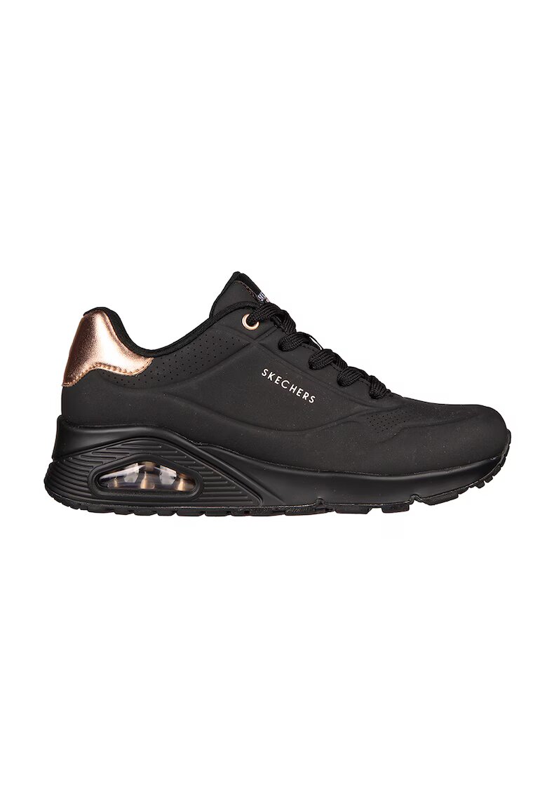 Skechers Скосени спортни обувки Uno - Golden Air - Черен/Розово златисто