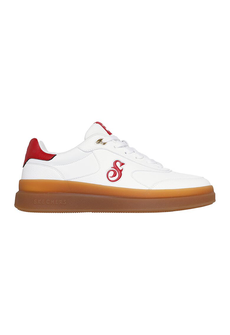 Skechers Спортни обувки Courtside Cali Dudez от кожа - Бял/Черен