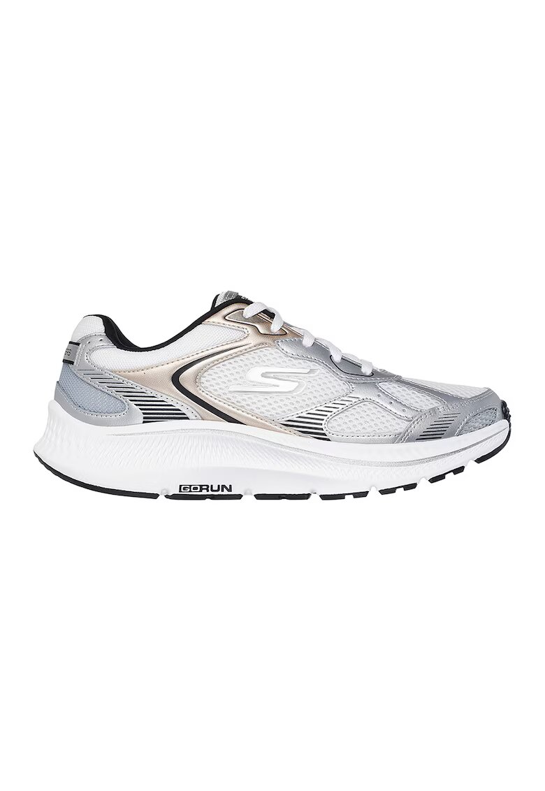 Skechers Спортни обувки Go Run Consistent 2.0- Volt с кожа - Мръснобял/Сребрист