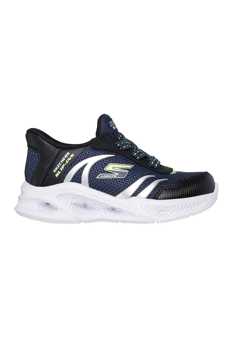 Skechers Спортни обувки Meteor Slip-Ins с LED светлини - Червен/Черен