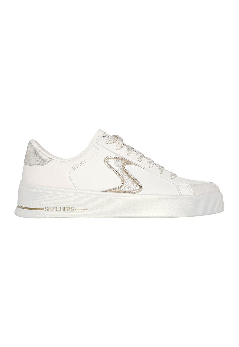 Skechers Спортни обувки от еко кожа Court&Classics - Бял/Златист