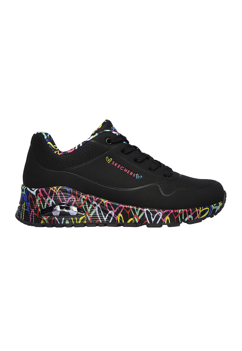 Skechers Спортни обувки Uno Loving Love от еко кожа - Бял/Розово златисто