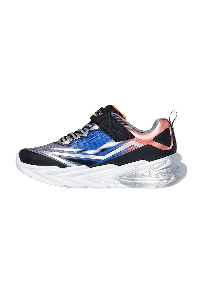 Skechers Спортни обувки от еко кожа с графичен дизайн - Лайм зелено/Тъмносин