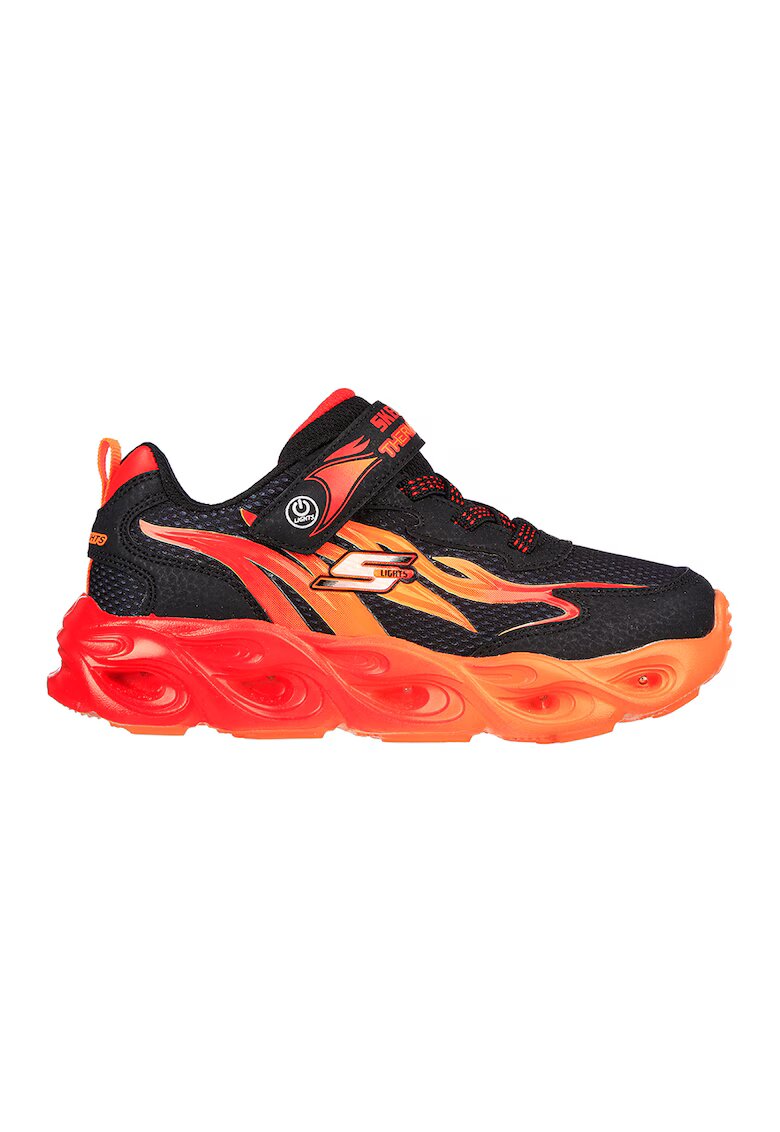 Skechers Спортни обувки Thermo-Flash - Heat-Flux с велкро и светлини - Черен/Оранжев