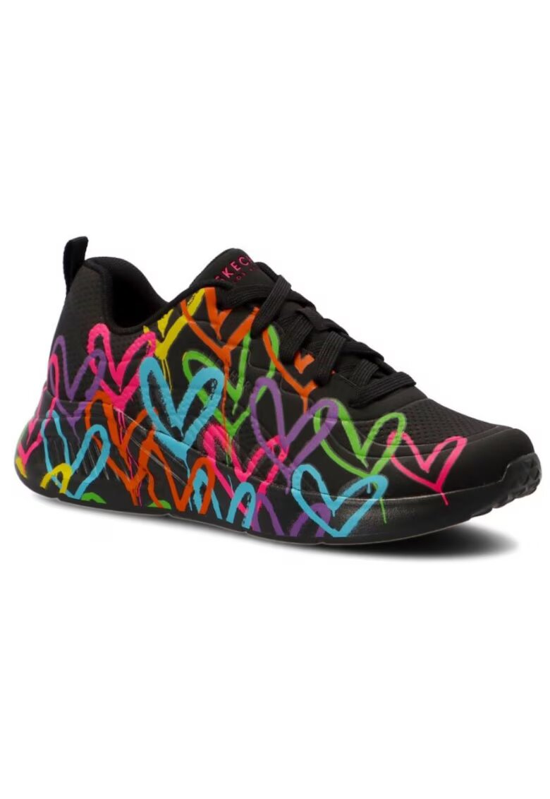 Skechers Спортни обувки Uno-Highlight Love от еко кожа с контрасти
