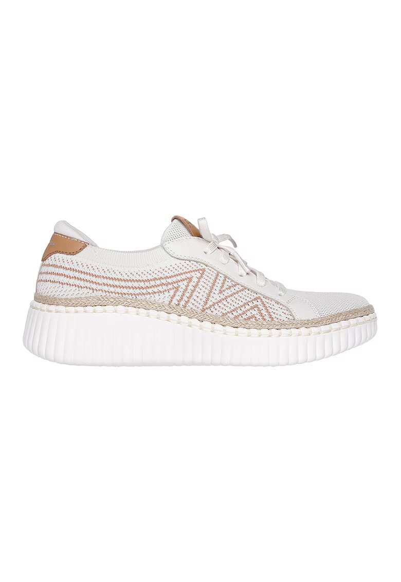 Skechers Спортни обувки Wilshire Bellevue с плетен ефект - Тъмнокафяв/Мръснобял