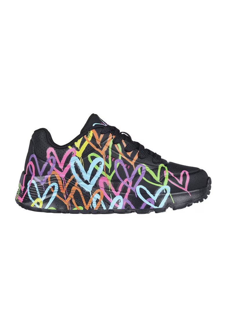 Skechers Спортни обувки за момичета - 314064L - еко кожа - Черен/Жълт/Розово