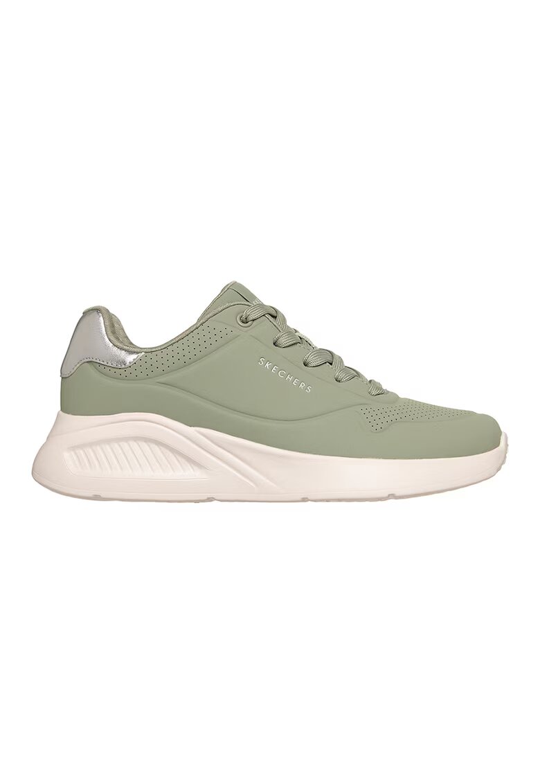 Skechers Тренировъчни обувки Uno Lite - Shimmer Along с метализиран ефект - Бледо розово/Бронз