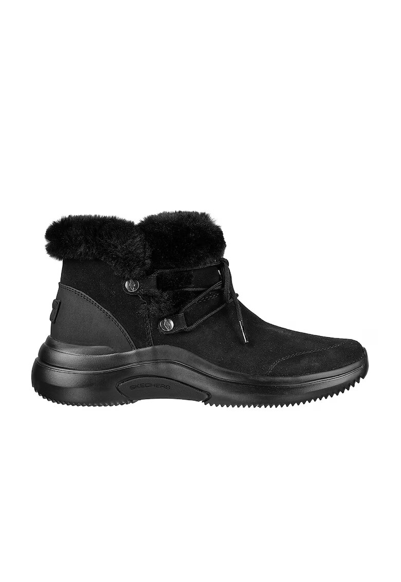Skechers Велурени боти On-The-Go Midtown с връзки