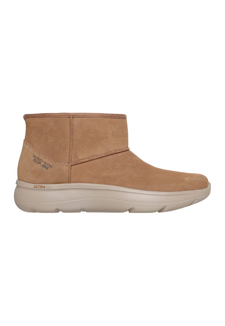 Skechers Велурени боти Slip-Ins