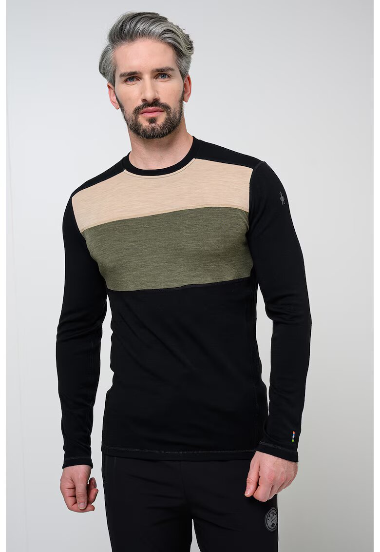 Smartwool Ски блуза с мерино - Черен/Бежов/Sage Green