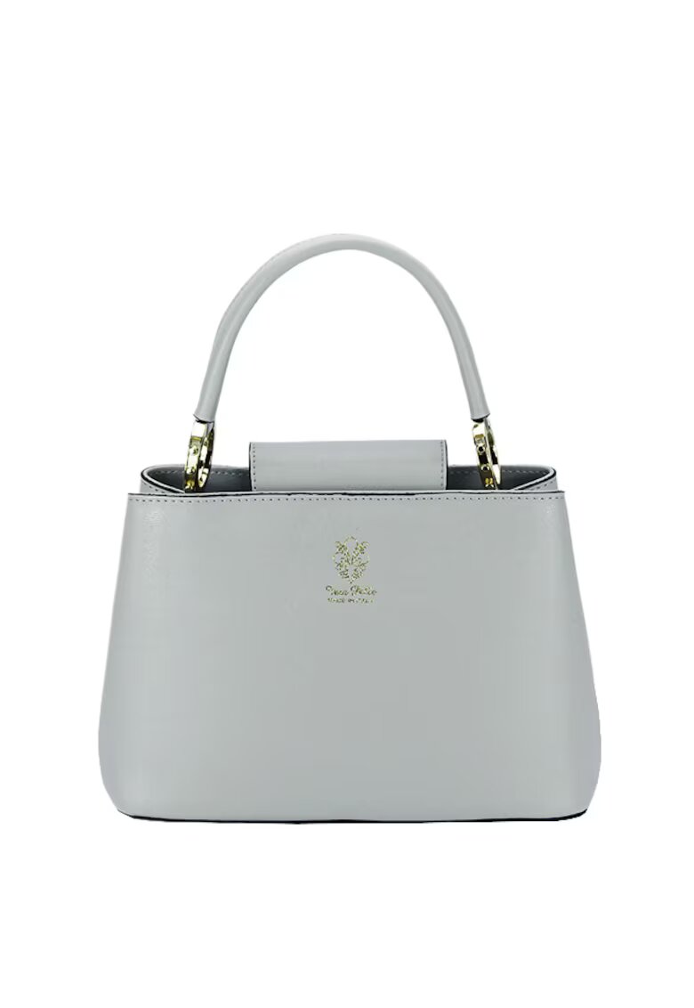 SOFILINE Дамска чанта от естествена кожа 8950 119 Светлосив - - 18x25x12