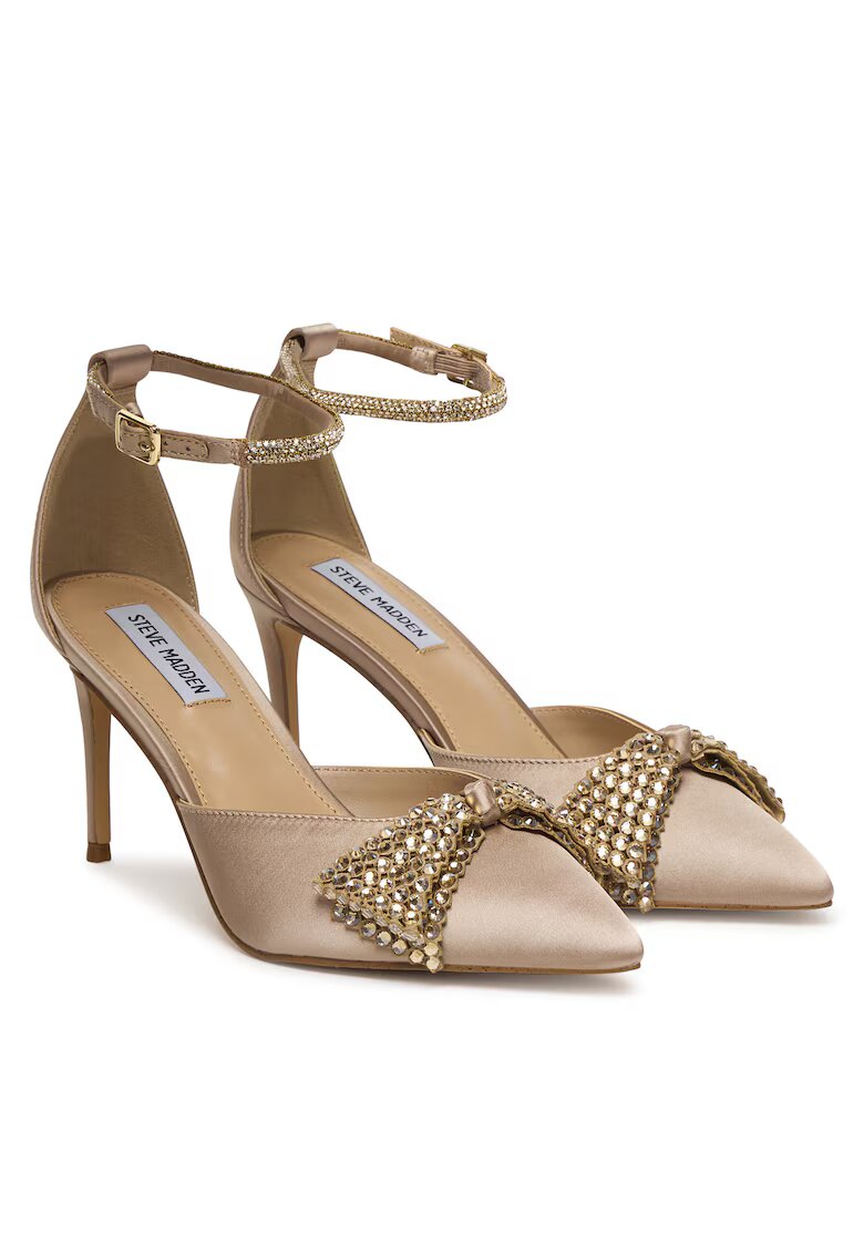Steve Madden Дамски обувки - на ток - бежови - синтетични - с панделка